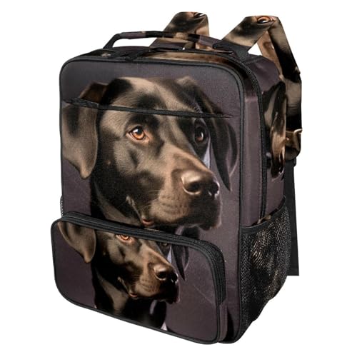 VTGHDEEQ Reiserucksack,kleiner Rucksack,Handgepäckrucksack,schwarzer hund im freien,Rucksack von VTGHDEEQ