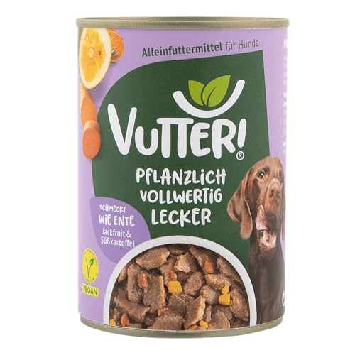 Vutter! Wie Ente - 400 g - pflanzliches Alleinfutter für Hunde - Nassfutter von VUTTER !