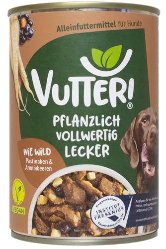 Vutter! Wie Wild - 400 g - pflanzliches Alleinfutter für Hunde - Nassfutter von VUTTER !