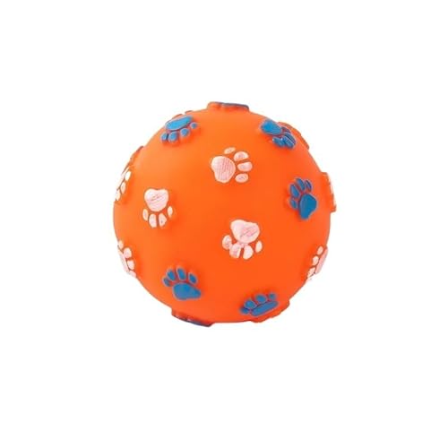 VVDPJLS 1 stück Haustier Quietschspielzeug Hund Sound Spielzeug Zähneknirschen Zähne reinigen Kauspielzeug for Welpen Hund Heimtierbedarf Farbe zufällig(1pcs Footprint Ball) von VVDPJLS