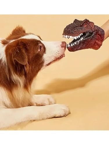 VVDPJLS Haustier Spielzeug Jurassic Dinosaurier Tyrannosaurus Rex Handpuppe Weichem Kunststoff Simulation Tierwelt Modell Spielzeug Lustige Hund von VVDPJLS