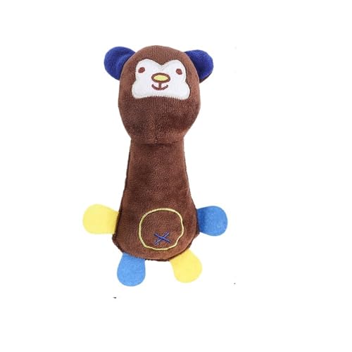 VVDPJLS Plüsch Zeug Quietschende Welpen Hund Spielzeug Zähne Reinigung Haustier Kauen Spielzeug for Kleine Hunde Chihuahua Mascotas Zubehör(Brown Monkey) von VVDPJLS