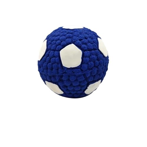 VVDPJLS Weicher Haustierball mit Quietschspielzeug for kleine und große Hunde, Rugby, Tennis, Fußball, Basketball, Latex, Zahnreinigungstrainingsspielzeug(Football L) von VVDPJLS