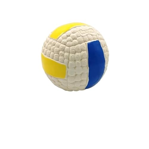 VVDPJLS Weicher Haustierball mit Quietschspielzeug for kleine und große Hunde, Rugby, Tennis, Fußball, Basketball, Latex, Zahnreinigungstrainingsspielzeug(Volleyball L) von VVDPJLS