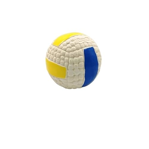 VVDPJLS Weicher Haustierball mit Quietschspielzeug for kleine und große Hunde, Rugby, Tennis, Fußball, Basketball, Latex, Zahnreinigungstrainingsspielzeug(Volleyball S) von VVDPJLS