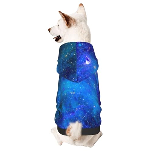 Entzückendes kleines Haustier Galaxy Kapuzen-Sweatshirt – atmungsaktive Haustierkleidung, geeignet für drinnen und draußen – Haustier-Sweatshirt von VYONNE