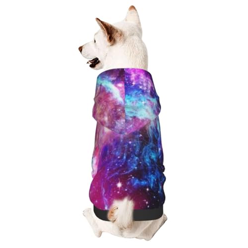 Entzückendes kleines Haustier Galaxy Kapuzen-Sweatshirt – atmungsaktive Haustierkleidung, geeignet für drinnen und draußen – Haustier-Sweatshirt von VYONNE