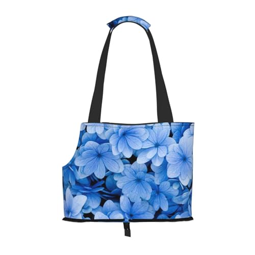 Tragbare Faltbare Haustier Schulter Blau Blumen Tasche - Hohe Dichte Reißfest Haustier Reise Handtasche für Kleintiere von VYONNE