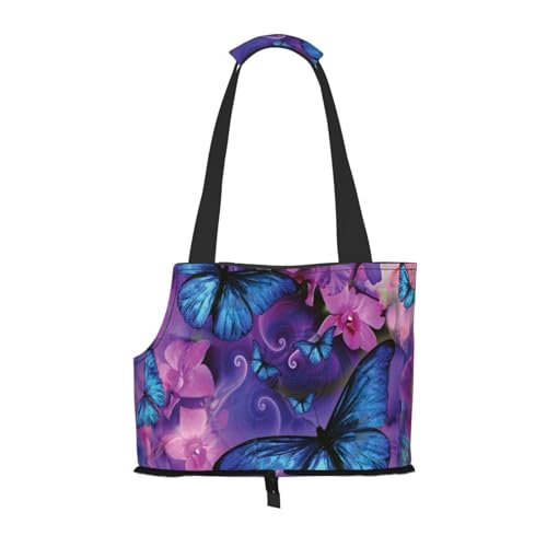 Tragbare Faltbare Haustier Schulter Blume Schmetterling Tasche - Hohe Dichte Reißfest Haustier Reise Handtasche für Kleintiere von VYONNE