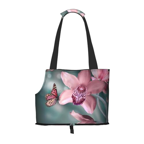 Tragbare Faltbare Haustier Schulter Blume Schmetterling Weiche Frische Frühling Tasche - Hohe Dichte, Reißfest, Haustier Reise Handtasche Für Kleine Tiere von VYONNE