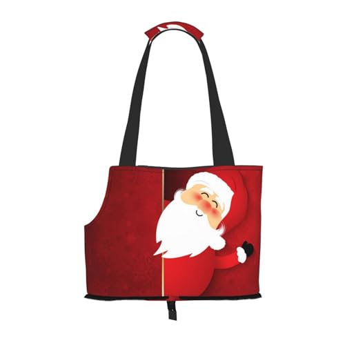 Tragbare Faltbare Haustier Schulter Cartoon Weihnachtsmann Tasche - Hohe Dichte Reißfest Haustier Reise Handtasche für kleine Tiere von VYONNE