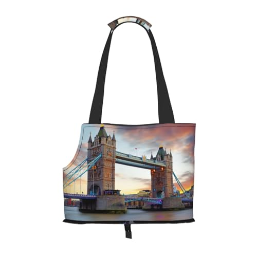 Tragbare Faltbare Haustier Schulter Historische Old Tower Bridge London Tasche - Hohe Dichte, Reißfest, Haustier Reise Handtasche Für Kleine Tiere von VYONNE