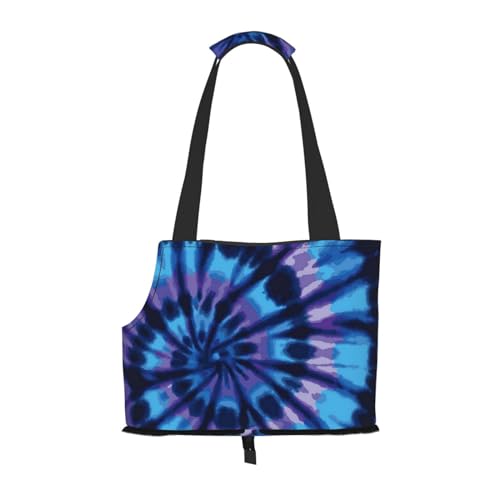 Tragbare Faltbare Haustier Schulter Lila Tie Dye Tasche - Hohe Dichte, Reißfest, Haustier Reise Handtasche Für Kleine Tiere von VYONNE