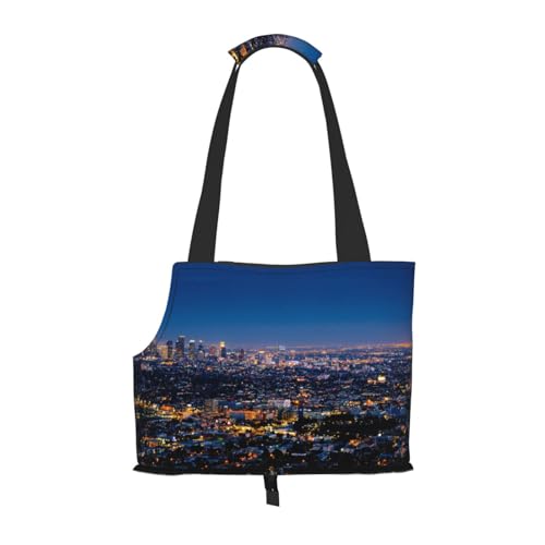 Tragbare Faltbare Haustier Schulter Los Angeles Sky Bag - Hohe Dichte Reißfest Haustier Reise Handtasche für Kleintiere von VYONNE