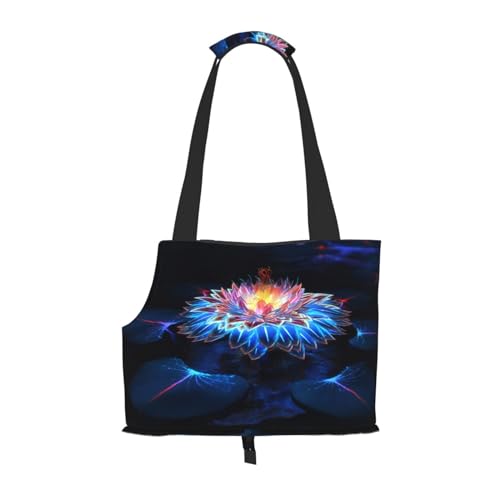 Tragbare Faltbare Haustier Schulter Lotus Blume Tasche - Hohe Dichte Reißfest Haustier Reise Handtasche für Kleintiere von VYONNE