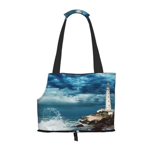 Tragbare faltbare Haustier Schulter Leuchtturm Seaside Bag - High-Density, Reißfest, Haustier Reise Handtasche für kleine Tiere von VYONNE