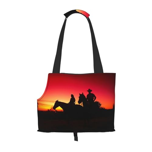 Tragbare faltbare Haustier Schulter Texas Cowboy Tasche - Hohe Dichte Reißfest Haustier Reise Handtasche für Kleintiere von VYONNE