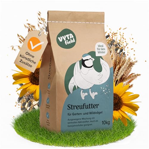 VYTAfield® Wildvogelfutter | Vogelfutter Wildvögel ganzjährig 10kg | Streufutter für Wildvögel | Ganzjahresfutter für Garten- & Wildvögel | Meisenfutter | Ohne künstliche Zusätze | Made in Austria von VYTAfield