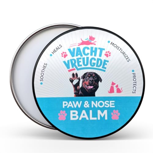 Vacht Vreugde 100 ml Pfotenbalsam für Hunde - Natürlicher Pfotenschutz mit Bienenwachs - Hundezubehör für weichere Pfoten - Hunde Zubehör - Pflegt rissige und spröde Pfoten im Winter & Sommer von Vacht Vreugde