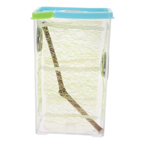 Vaguelly 1 Set-Box Brutkasten Für Stabheuschrecken Klare Futterboxen Klarer Reptilfall Sprungspinnengehege Klare Behälter Zum Füttern Schlangenkäfig Spider-Terrarium-kit Hölzern Transparent von Vaguelly