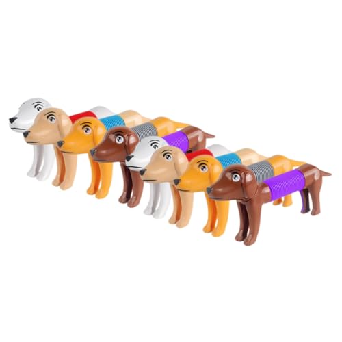 Vaguelly Spielzeug 8St Stressabbauendes Hundespielzeug Halloween assecoires Pop-Röhren-Federhund Reliefspielzeug Mini-Welpe Hündchen Flexibler Schlauch Piñata Kleinkind Spielzeuge von Vaguelly