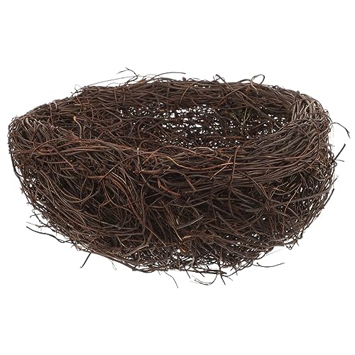 Vaguelly Rattan-Vogelnest-Requisite Künstliches Nestornament Ostervogelnest Handgefertigtes Bastelnest Hängendes Vogelhaus Für Den Außenbereich Garten Heimdekoration 20 cm von Vaguelly