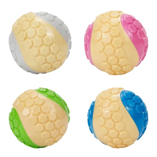 Valicaer Hundeball,4Pcs Hundespielzeug Ball Ultra Hundeball Unzerstörbar Welpenspielzeug High Bounce Hunde Ball Interaktive Hundebälle für Große,Mittelgroße,Kleine Hunde und Welpen von Valicaer