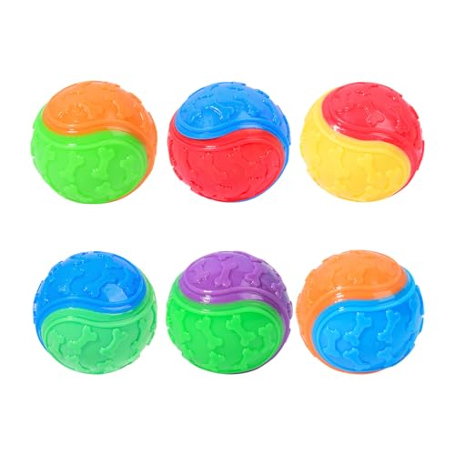 Valicaer Hundeball,6Pcs Hundespielzeug Ball Ultra Hundeball Unzerstörbar Welpenspielzeug High Bounce Hunde Ball Interaktive Hundebälle für Große,Mittelgroße,Kleine Hunde und Welpen von Valicaer