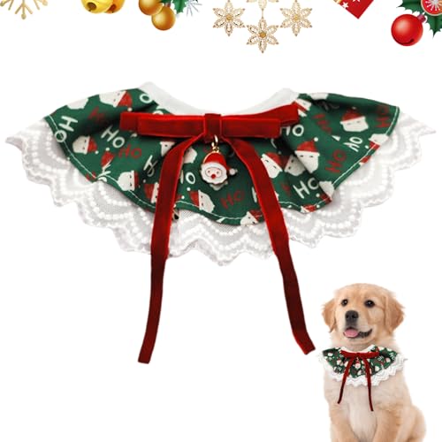 Valicaer Weihnachts Haustier Halsband,Weihnachten Hundehalsband Fliege Kragen Weihnachten Haustier Bandana Schal Katze Halsbänder Welpenhalsband Weihnachts Kostüm für Kleine Mittlere Haustier (B) von Valicaer