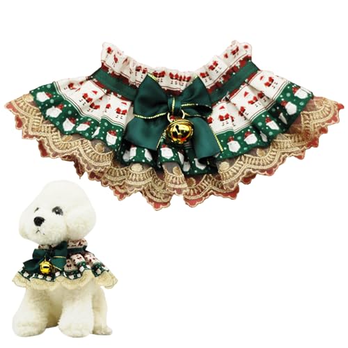 Valicaer Weihnachts Haustier Halsband,Weihnachten Hundehalsband Fliege Kragen Weihnachten Haustier Bandana Schal Katze Halsbänder Welpenhalsband Weihnachts Kostüm für Kleine Mittlere Haustier (C) von Valicaer