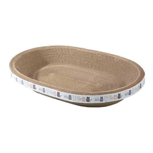 VALINK Katzenkratzbrett, Karton Katzenkratzer, Keine Krümel Fallende Haustier Kratzschale Katze Scratcher Karton Schüssel Nest für Möbel Schutz 43x26cm von Valink