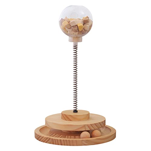 Valink Interaktiver Fun Roller Exerciser Tower of Tracks Katze Teaser Ball Spielzeug, lustiges Katzenspielzeug mit Frühling undicht Futterball für Katzen jeden Alters von Valink