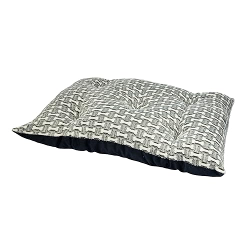 Valle Verde Haustierbett Fleece Hundebett Haustierkissen Katzenbett Hundesofa Katzenschlafplatz Kuschelbett Tiercouch Weich (100 x 70 cm - Knochen) von Valle Verde