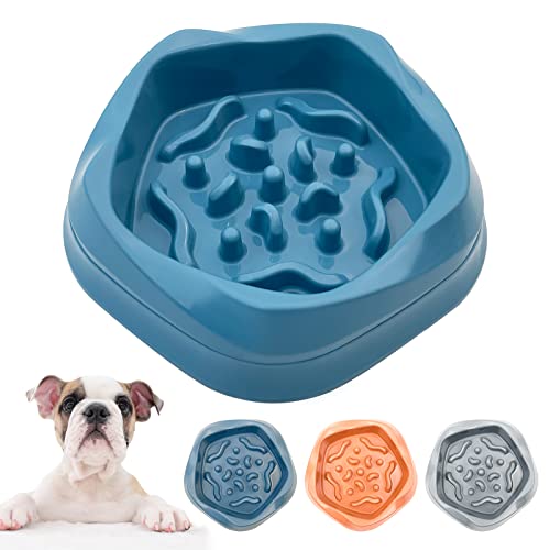 Vannon Slow Feeder Hundenäpfe Anti-Choking Futternapf Durable Dog Puzzle Bowl Bloat Stop Dog Food Bowl for small medium Dogs, Non Stoxic, BPA Free, 2 Cups, Blau von Vannon