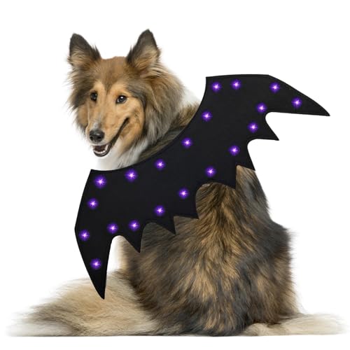 Hunde-Fledermaus-Kostüm, leuchtende Fledermausflügel, Halloween-Kostüm, Katze, Fledermausflügel, Cosplay-Outfit, lustige Partykleidung, coole Bekleidung für mittelgroße und große Hunde, Welpen, von Vaudarkit