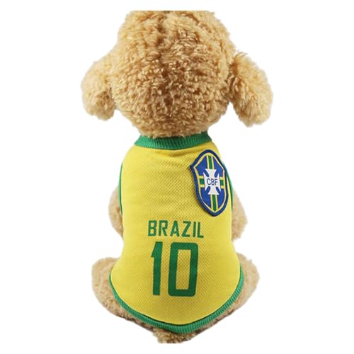 Vavious Hunde-Outfit, atmungsaktiv, weich, Weltmeisterschaft, Brasilien, Fußball-Thema, Haustier-Tanktop, Weste, Welpen, Sommer, schnell trocknender Pullover, Jersey, kühlende Hundebekleidung, Größe Vavious Hunde-Outfit, atmungsaktiv, weich, Weltmeisterschaft, Brasilien, Fußball-Thema, Haustier-Tanktop, Weste, Welpen, Sommer, schnell trocknender Pullover, Jersey, kühlende Hundebekleidung, Größe von Vavious