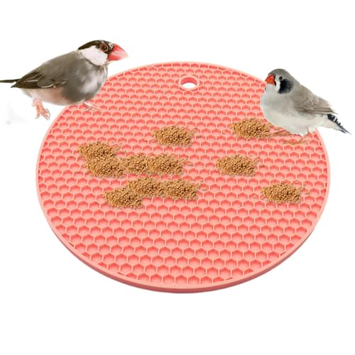 Vbnuyhim Bird Slow Feeder Matten, Pet Sittiche Slow Feeder Spielzeug, Haustierbedarf, Pet Papagei Feeder Matte für Nymphensittiche, Graupapageien von Vbnuyhim