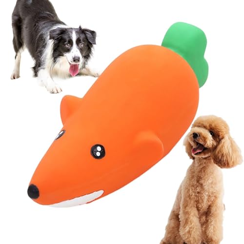 Vbnuyhim Hundespielzeug zum Kauen - Zahnen Latex Hundespielzeug - Quietschendes Hundespielzeug, Haustierspielzeug zum Zahnen, neuartige Tier-Veggie-Form, Latex-Hundekauer für kleine, mittelgroße und von Vbnuyhim