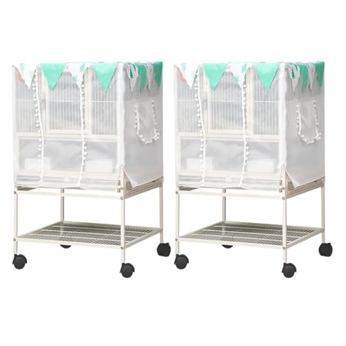 Vdaxvme 2PCS Waschbare Vogelkäfig Splash Net Abdeckungen Für Große Vogel Käfig Kleine Haustier Käfig Antimosquito Barriere Urin Streuen Schutz von Vdaxvme