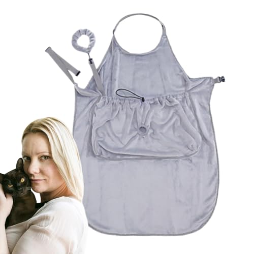 Cat Carrier Apron, Adjustable Kitten Wrap Carrier, Wearable Pet Carrier, Chest Cat Carrier, Double Layer Cat Carrier, Pet Carrier for Nail Cutting, Washable Pet Carrier, Cat Sleeping Bag Carrier von Veasbuu