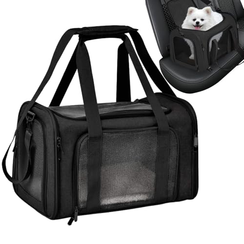 Foldable Breathable Travel Carrier, Cat Carrier, Pet Travel Kitten Carrier, Foldable Small Pet Carrier Bag for Cats and Dogs, Ideal for Travel and Outdoor Adventures von Veasbuu