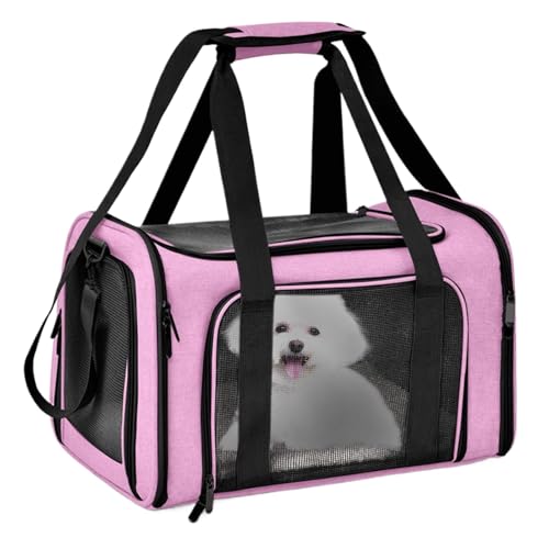 Foldable Breathable Travel Carrier, Cat Carrier, Pet Travel Kitten Carrier, Foldable Small Pet Carrier Bag for Cats and Dogs, Ideal for Travel and Outdoor Adventures von Veasbuu