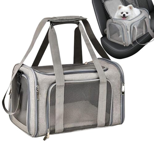 Foldable Breathable Travel Carrier, Cat Carrier, Pet Travel Kitten Carrier, Foldable Small Pet Carrier Bag for Cats and Dogs, Ideal for Travel and Outdoor Adventures von Veasbuu