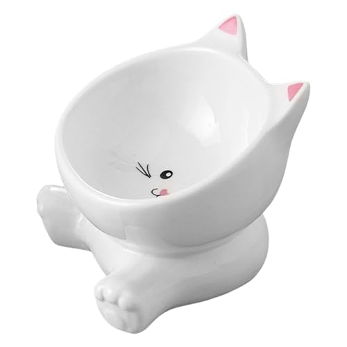 Futternapf für Katzen, Tierohren, 12,5 x 10,5 cm, wiederverwendbar, Keramik, strapazierfähig, für kleine, mittelgroße und große Rassen, rutschfester Boden Futternapf für Katzen, Tierohren, 12,5 x 10,5 cm, wiederverwendbar, Keramik, strapazierfähig, für kleine, mittelgroße und große Rassen, rutschfester Boden von Veasbuu