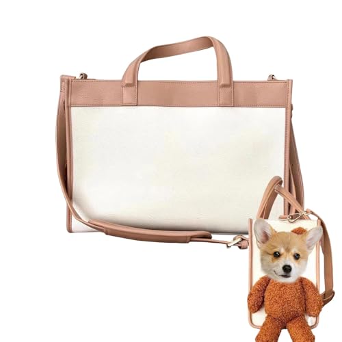 Haustier-Tragetasche, PU-Leder, multifunktionale Outdoor-Katzentasche, atmungsaktive Welpen-Tragetasche, 34 x 24 x 16 cm, robustes Material, für Reisen Haustier-Tragetasche, PU-Leder, multifunktionale Outdoor-Katzentasche, atmungsaktive Welpen-Tragetasche, 34 x 24 x 16 cm, robustes Material, für Reisen von Veasbuu