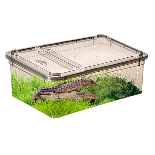 Reptile Breeding Box, Transparent Pet Box, Pets Food Container, Stable and Sturdy, Easy to Stack, (12.5 * 19 * 7.5), Ideal for Spiders and Geckos Necessities von Veasbuu