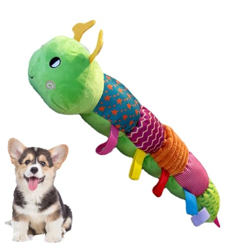 Veasbuu Dog Chew Toy, Interactive Play Pet Toy, Durable Squeaky Toys, Crocodile, Caterpillar, and Lizard Shaped Soft Squeaky Dog Toys, Fun Chew Toy for Small, Medium, and Large Dogs von Veasbuu