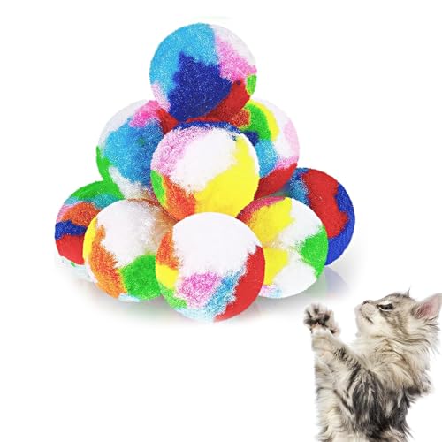 Vebetter Filzbälle für Katzen, 20 Stück Katze Spielzeug Bälle, Katzenspielzeug, Katzenbälle aus Filz, Weiche Katze Bälle, Kätzchen Pom poms Ball, Katze Spielen Spielzeug Indoor, Pompon Ball 4,5 cm. von Vebetter