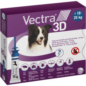 Vectra 3D M Spot-on für Hunde 10 - 25 kg (3 Pipetten) 3 Pipetten von Vectra