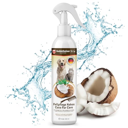 Veddelholzer 250 ml Kokos Fellpflege Hund & Katze. Entfilzungsspray, Welpen, Fell. Zubehör, Hundeparfüm, Accessoires, Katzenpflege, Hundebedarf von Veddelholzer